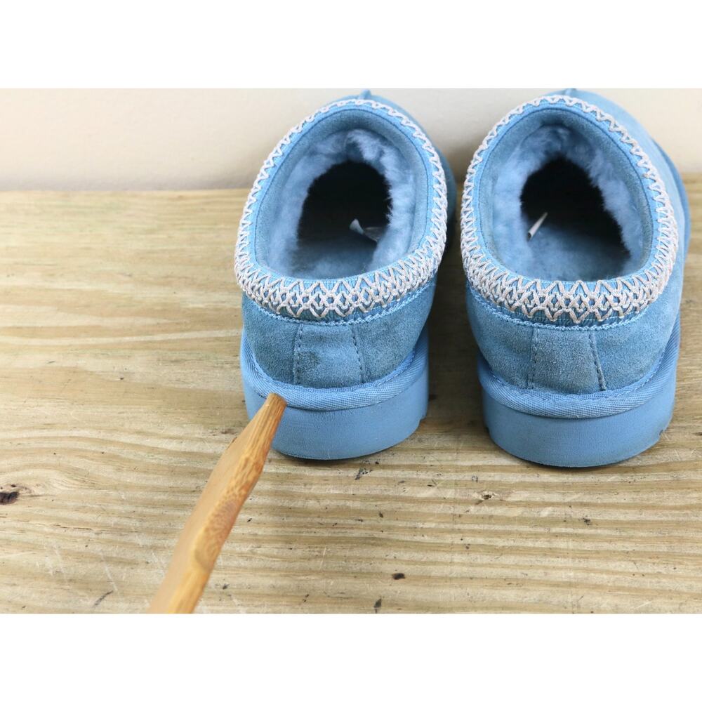 Ugg Slippers Womens 8 Braid Blue Suede Naval Tasman II Clogs Mules Shoes - Picture 10 of 10